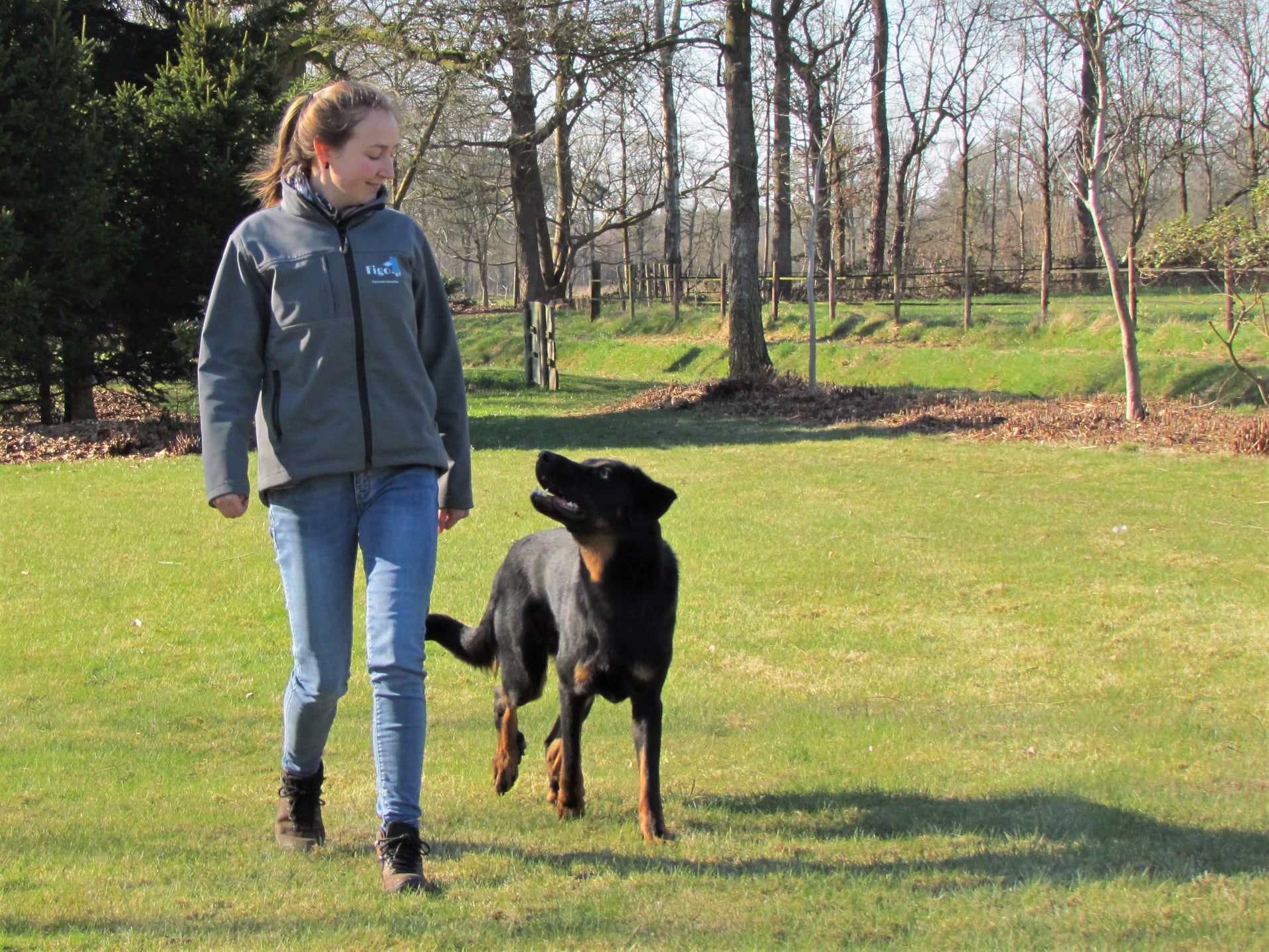 Nienke samen met Figo Honden gedragstraining